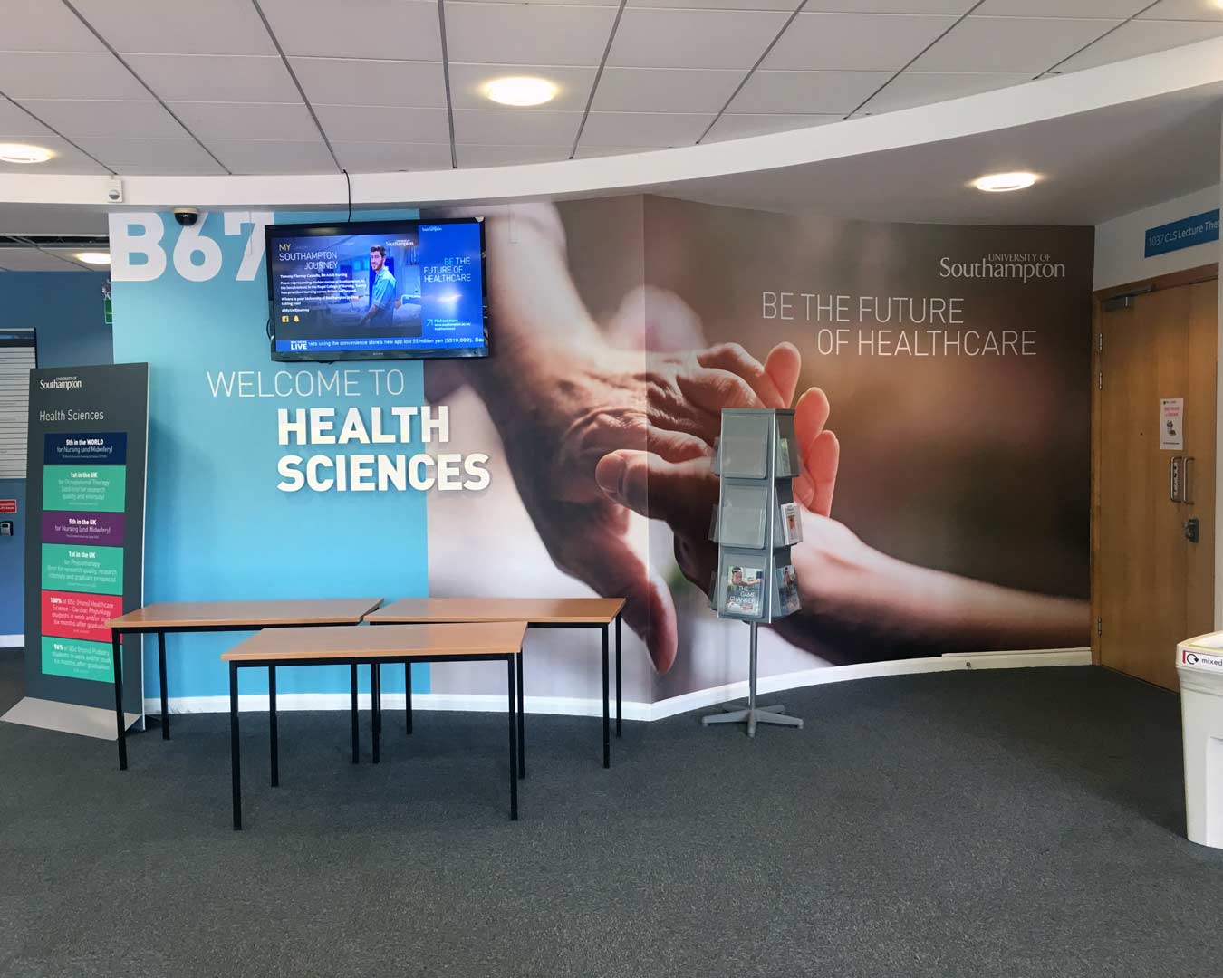Printed vinyl mural for The University of Southampton