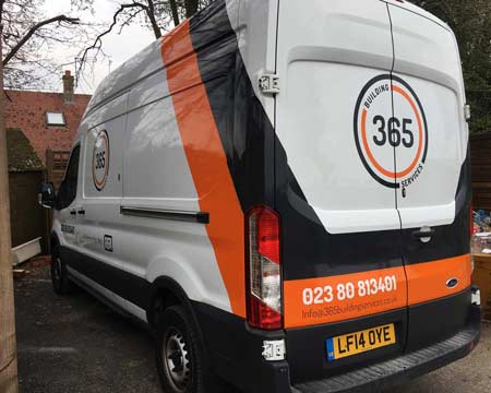 vehicle graphics for 365 Building Services