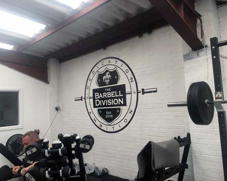 The Barbell Division's new office graphics
