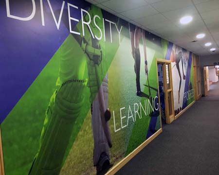 Vinyl wall graphic at Barton Peveril Eastleigh
