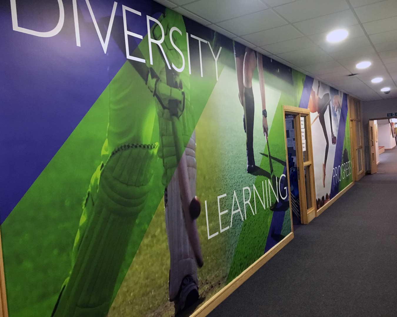 Vinyl wall graphic at Barton Peveril Eastleigh