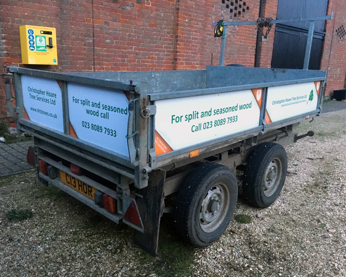 Christopher Hoare Tree services log trailer