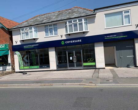 Signage for Coversure insurance in Totton