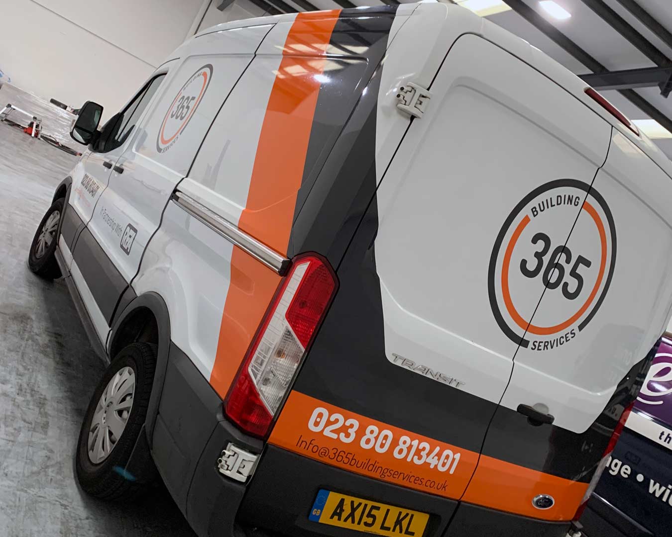 Ford Transit vehicle graphics for - 365 building services