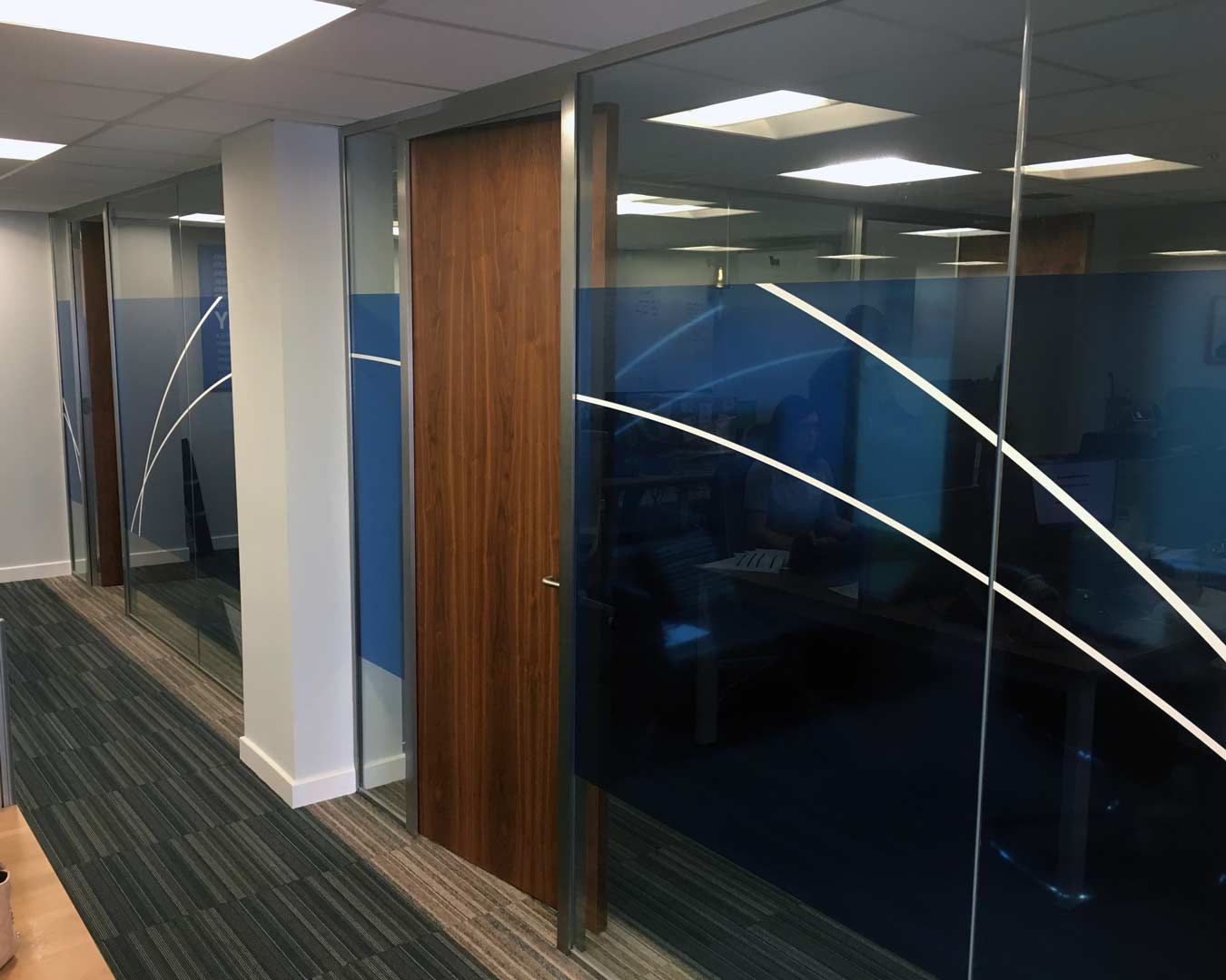 Office glass manifestation for Gallagher Insurance