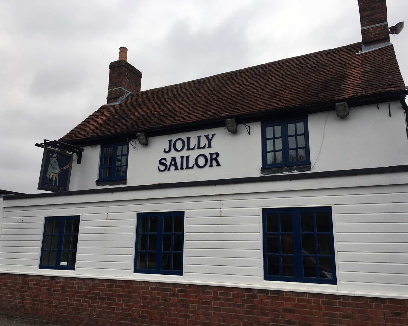 Acrylic lettering for The Jolly Sailor