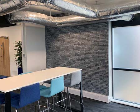 Stone wall effect mural, Bournemouth