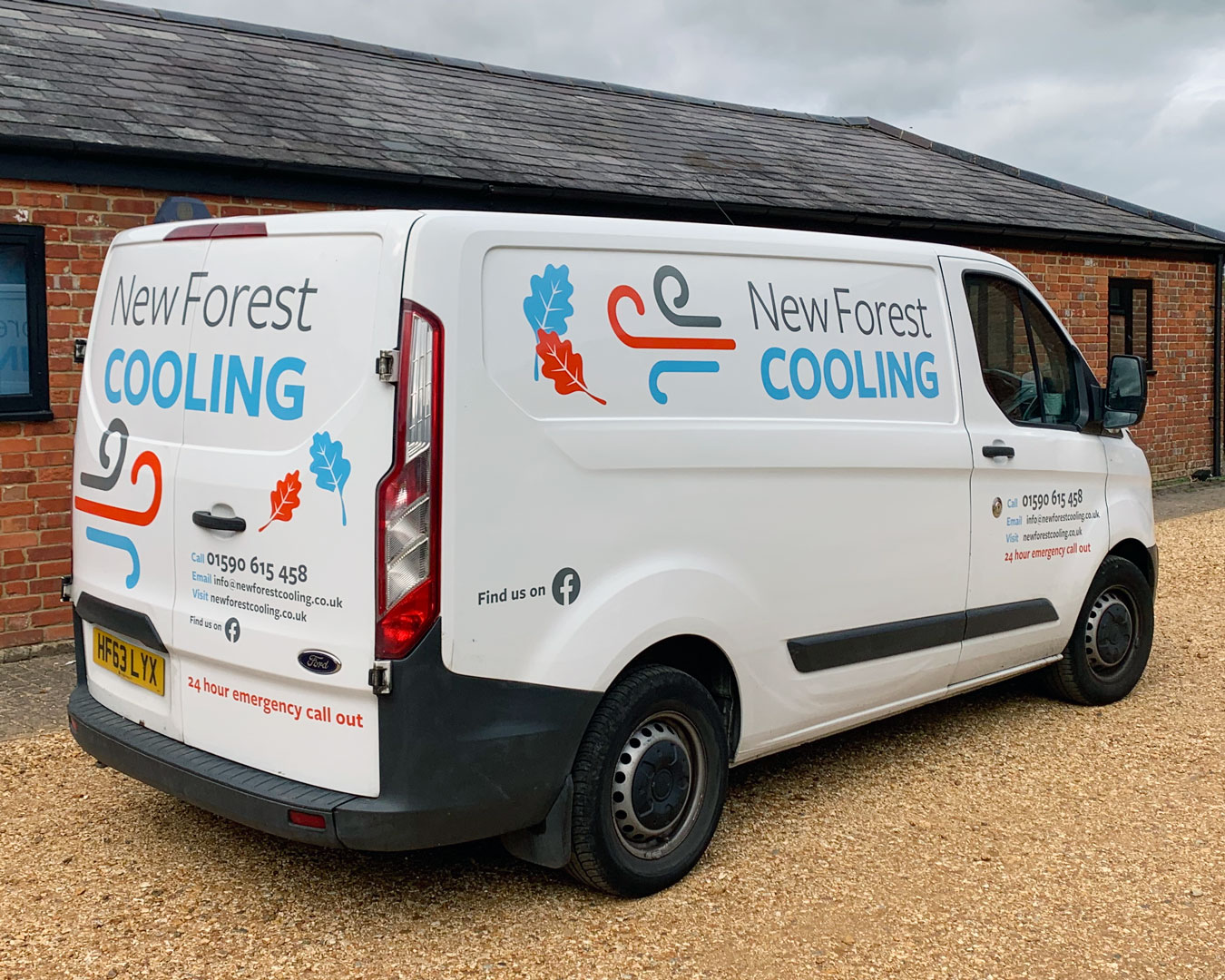 Transit custom vehicle graphics for a company in Lymington